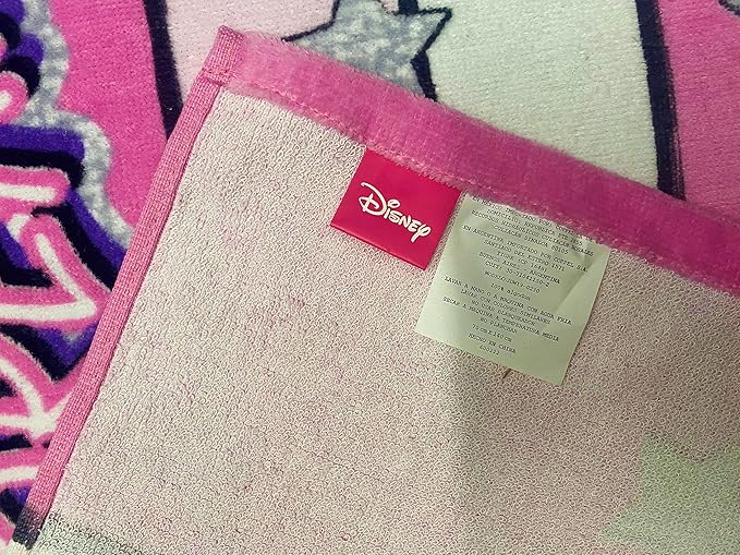 mickeymouse Disney Mickey Mouse Big Mickey on Front and Mickey Hold up Mickey Sign Polka dots Poncho Hooded Towel (Pink - 2)