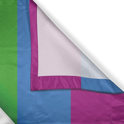 Ambesonne Pride Kitchen Curtains, Rainbow Flag with Stripes Heart with Love Wins Text LGBT Culture Colorful, Window Drapes 2 Panel Set for Kitchen Cafe Decor, 55" x 39", Purple Blue