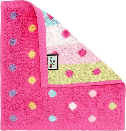 Wash Cloth - Bath Time Sugar and Spice Set of 12 Washcloths - 100% Cotton Jacquard Super Soft Colorful Absorbent Quick Dry Easy Care Face Towel Face Cloth Gift - 12x12 - Pink Multicolor
