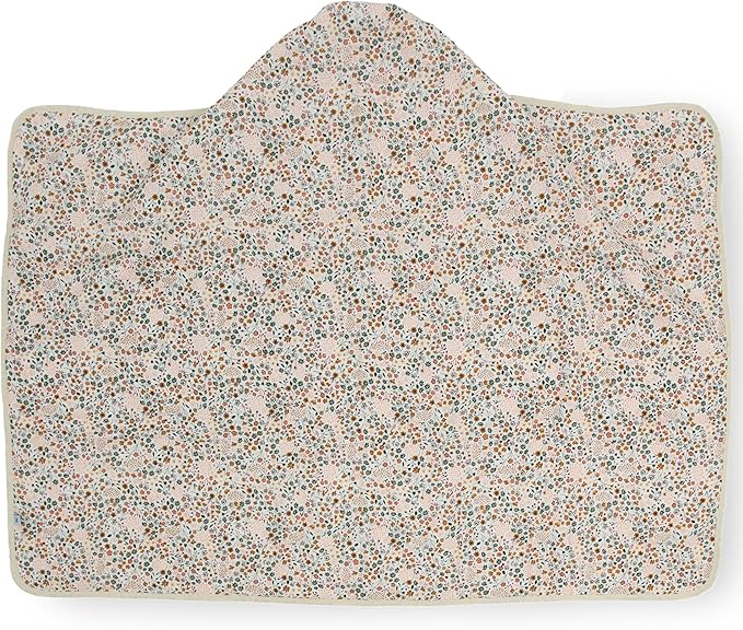 Little Unicorn Cotton Muslin & Terry Hooded Towel, Larger Size 1-6 Years (Pressed Petals)