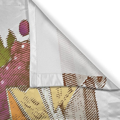 Ambesonne Wine Kitchen Curtains, Vintage Style Composition with Wine and Cheese Fruits Gourmet Taste Beverage and Food, Window Drapes 2 Panel Set for Kitchen Cafe Decor, 55" x 39", Multicolor