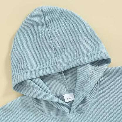 Toddler Beach Towel with Hood Kids Waffle Swim Cover Up Bath Towel Surf Poncho Boys Girls Hooded Beach Towel (Blue, 9-10 Years)