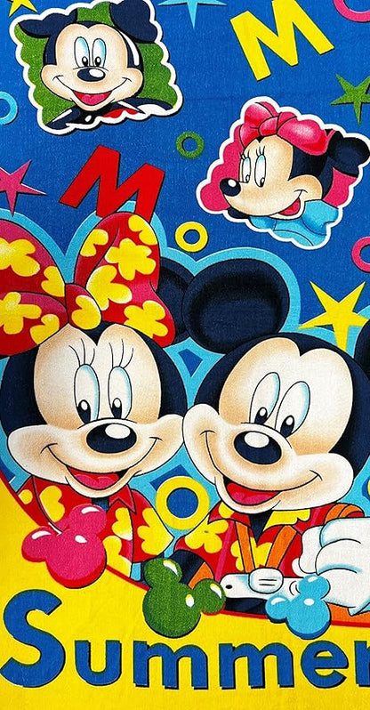 Disney Mickey Mouse Big Mickey on Front and Mickey Hold up Mickey Sign Polka dots Poncho Hooded Towel (Red Hoodie)