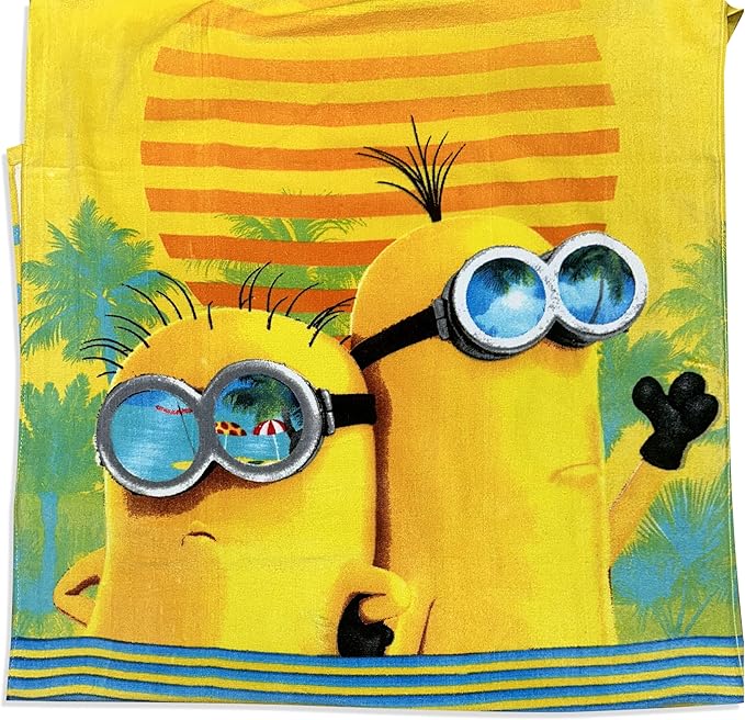 Kids Official Licensed Character Soft Beach/Hooded Bath Towel (Minion, 40 x 60)