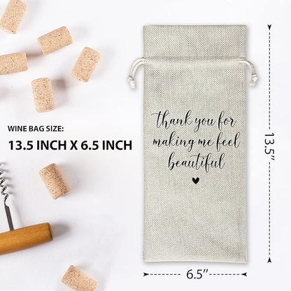 Wedding Gifts Wine Bag (1pc) - Pairs well with getting married, Engagement Gift for Couples, Gift for her, Engagement Wine Bag - Mr and Mrs Wedding Gift - Bride and Groom - Bridesmaid Gift- HiMo258