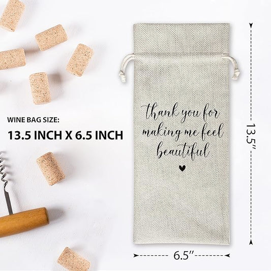 Wedding Gifts Wine Bag (1pc) - Pairs well with getting married, Engagement Gift for Couples, Gift for her, Engagement Wine Bag - Mr and Mrs Wedding Gift - Bride and Groom - Bridesmaid Gift- HiMo258