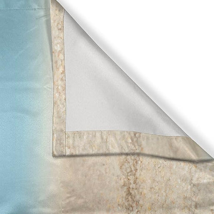 Ambesonne Starfish Kitchen Curtains, Scallop Seashell and Starfish Close up Sandy Beach Idyllic Ocean Backdrop Design, Window Drapes 2 Panel Set for Kitchen Cafe Decor, 55" x 39", Earth Yellow