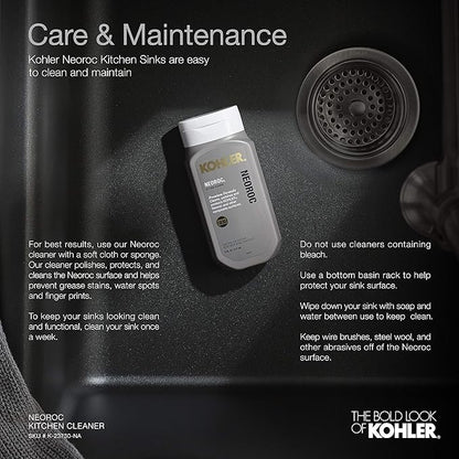 KOHLER K-8204-CM3 Cairn Sink, 33 in, Matte Taupe