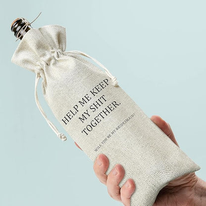Wedding Gifts Wine Bag (1pc) - Pairs well with getting married, Engagement Gift for Couples, Gift for her, Engagement Wine Bag - Mr and Mrs Wedding Gift - Bride and Groom - Bridesmaid Gift- HiMo231