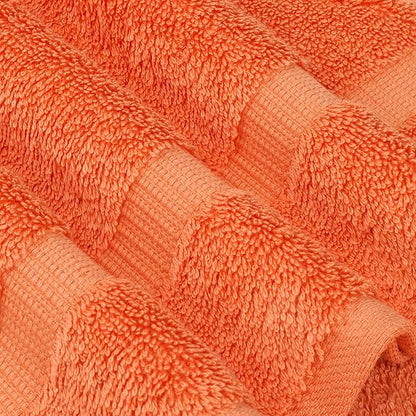 Chakir Turkish Linens | Hotel & Spa Quality 100% Cotton Premium Turkish Towels | Soft & Absorbent (4-Piece Washcloths, Coral)
