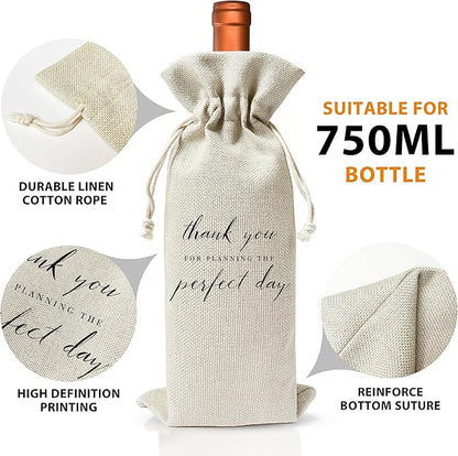 Wedding Gifts Wine Bag (1pc) - Pairs well with getting married, Engagement Gift for Couples, Gift for her, Engagement Wine Bag - Mr and Mrs Wedding Gift - Bride and Groom - Bridesmaid Gift- HiMo245