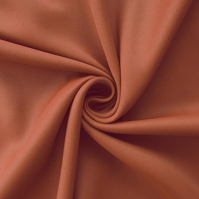 Mrs.Naturall Orange Curtains 72 Inch Length for Living Room 2 Panels Set Blackout Drapes for Bedroom 42x72 Inches Long