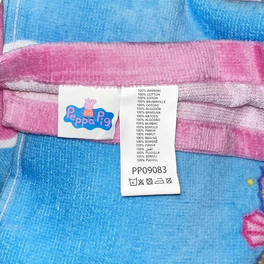 Kids Official Licensed Character Soft Beach/Hooded Bath Towel (40 x 60), Peppa Pig