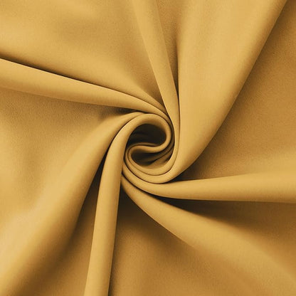 Mrs.Naturall Black Out Curtains 84 Inch Long for Bedroom Windows for Living Room Gold Luxury Blackout Drapes Curtains 84 Inch Length 2 Panels Set