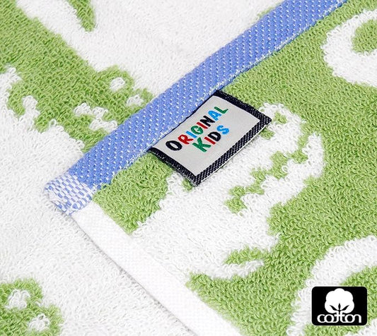 Wash Cloth - Bath Time in A While Crocodile Set of 12 Washcloths - 100% Cotton Jacquard Super Soft Colorful Absorbent Quick Dry Easy Care Face Towel Face Cloth Gift - 12x12 - Green Blue