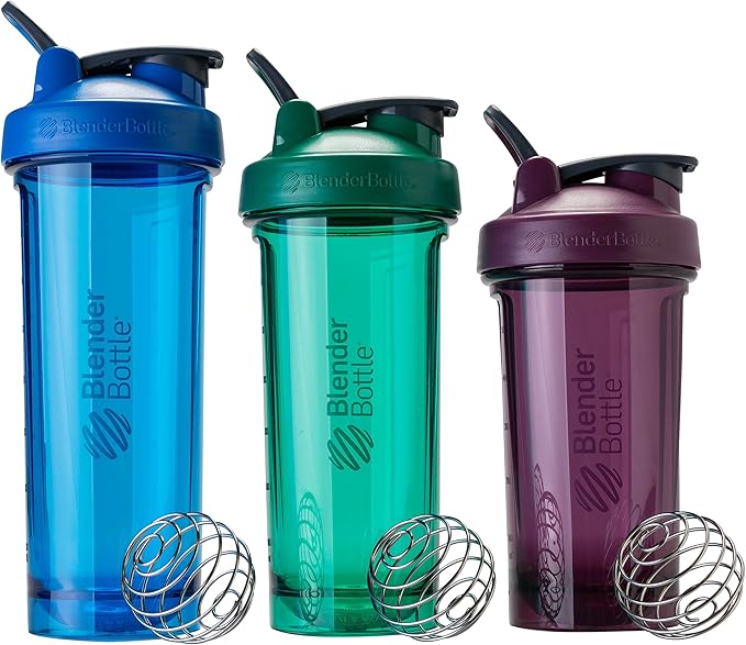 BlenderBottle Shaker Bottle Pro Series Perfect for Protein Shakes and Pre Workout, 32-Ounce, Pebble Grey