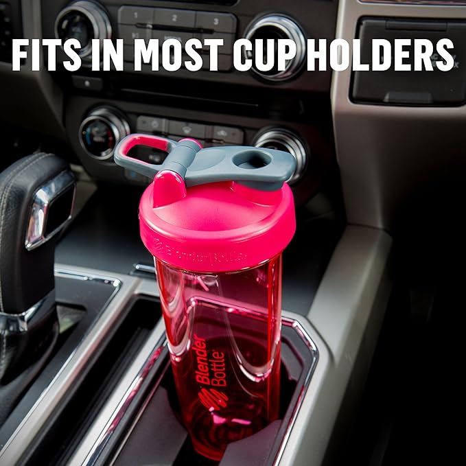 BlenderBottle Shaker Bottle Pro Series Perfect for Protein Shakes and Pre Workout, 24-Ounce, Black