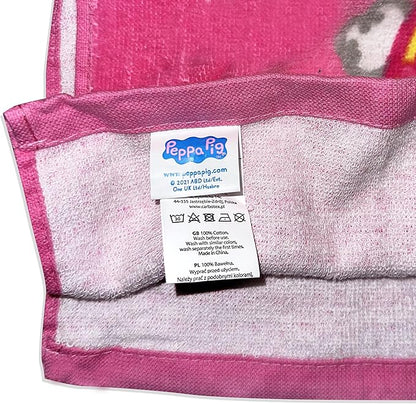 Kids Official Licensed Character Soft Beach/Hooded Bath Towel (Peppa, 40 x 60)