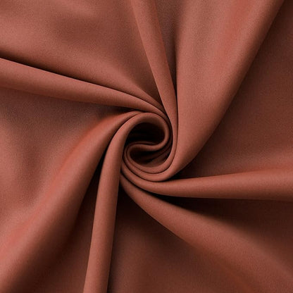 Mrs.Naturall 63 Inch Length Curtains 2 Panel Set,Blackout Terracotta Boho Curtains for Bedroom,Rust