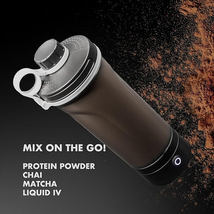 Electric Shaker Bottle, Portable Blender Protein Shaker, USB Rechargeable MixMate Blender For Protein Shakes Pre Workout Greens Coffee Pancake Mix Cocktail Cocktails (Frost White)