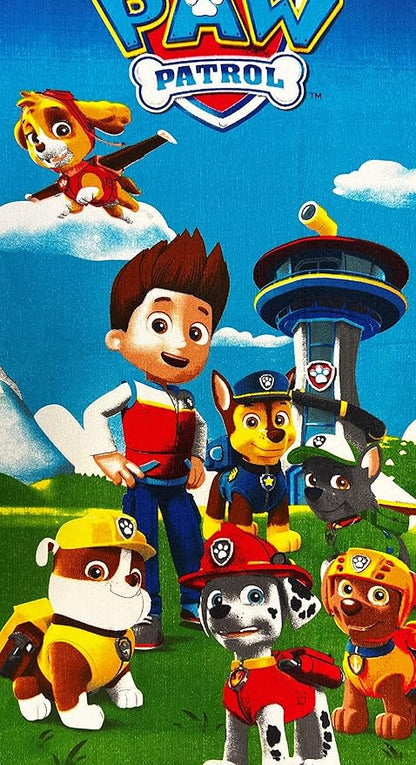 Kids Official Licensed Character Soft Beach/Hooded Bath Towel (Paw Patrol Team, 40 x 60)