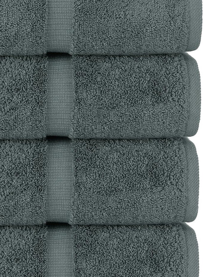 Chakir Turkish Linens |Hotel & Spa Quality 100% Cotton Premium Turkish Towels | Soft & Absorbent (Dark Gray, 6-Piece Towel Sets)