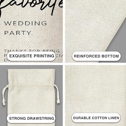 Wedding Gifts Wine Bag - Gift For Bride and Groom,Newlywed,Engagement,Bridal Shower - Cotton Burlap Wine Bag (1 Pcs) - WB042